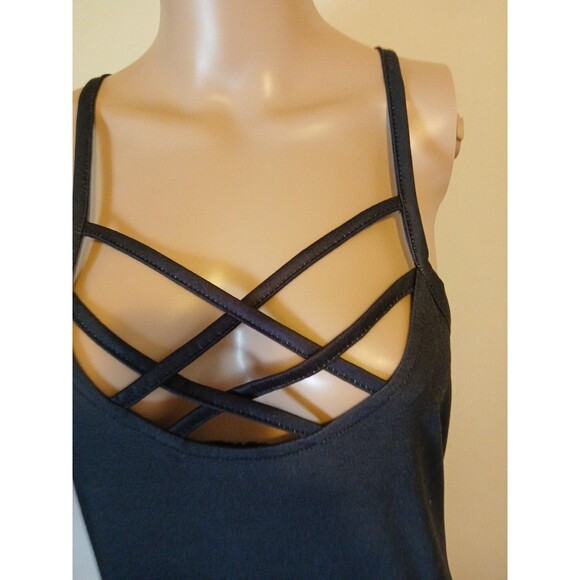 Borniu Womens Vneck Criss Cross Tank Beach Flower Sundress Size Xl-Blues/Floral - Picture 8 of 16